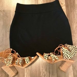 Black mini bodycon skirt from UO